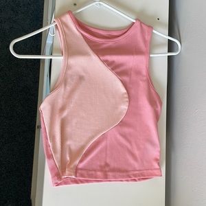 cropped pink tank